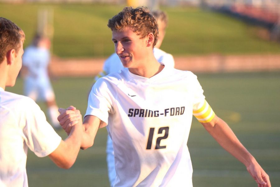 Senior Brett Gulati is tied for Spring-Ford boys soccer record for goals scored. 