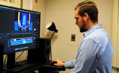 Spring-Ford Media Communications Manager Andrew Rothermel produces an RCTV segment on editing equipment. 
