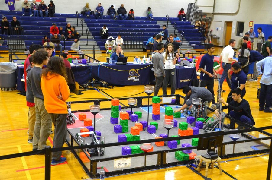 Spring-Ford students compete in the Vex Robotics League event held at Spring-Ford in February.
