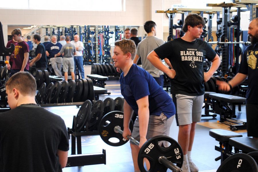 Students make use of the fitness center at Spring-Ford High School. 