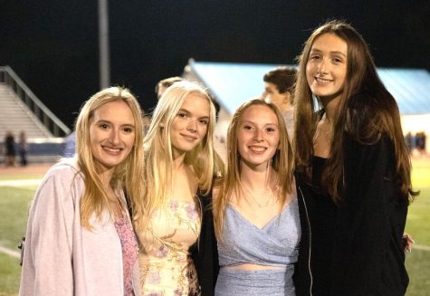 From left, Rebekah Blessing, Payton Dotts, Haley Strunk, and Claire Heywood attend the Spring-Ford Homecoming Dance. 