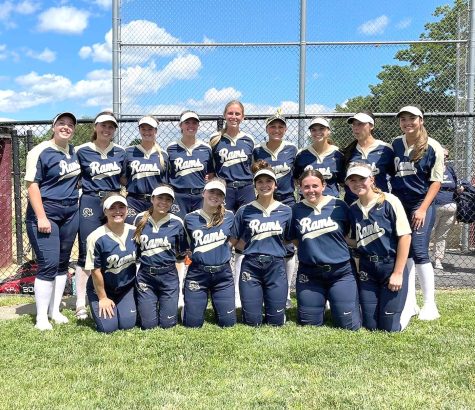 The Spring-Ford softball team is pictured following their victory in the PIAA 6A semifinals. The Rams won the state championship on Friday in a 5-0 victory over Seneca Valley. 