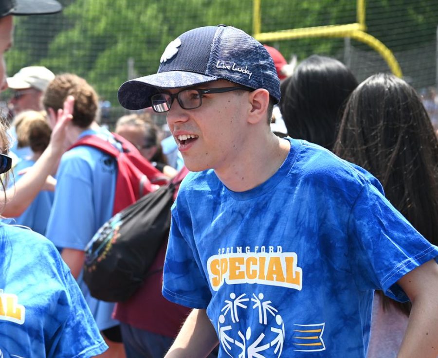 Spring-Ford junior Eli Vivian is pictured at the Montgomery County Special Olympics Track and Field Competition.