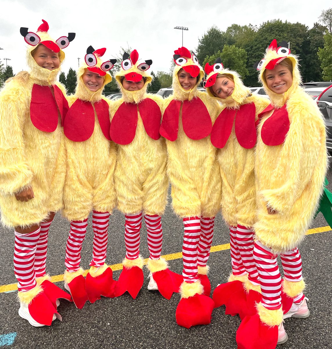 Spring-Ford students dress up as chickens for Dress Alike Day during Spirit Week this past fall. / Submitted Photo
