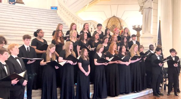 The Spring-Ford Vocal Ensemble perform during the State Capitol for Music in Our Schools Month.  Photo courtesy of Yvonne O’Dea.
