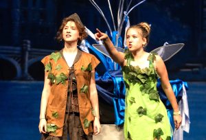 Spring-Ford’s Presley Parker (left), as Peter Pan, and Kayla Sekkes, as Tinker Bell, starred in the Spring-Ford Theater Production of “Tinker Bell” this fall.  Photo courtesy of Kailey Edwards.
