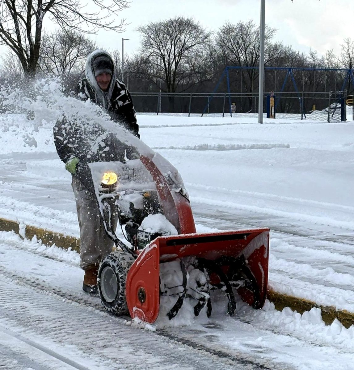 Spring-Ford custodial, grounds, and maintenance crews cleared snow multiple times this past winter. / Photo courtesy of Spring-Ford